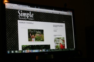 Working on our Family Blog during the girls' rest time