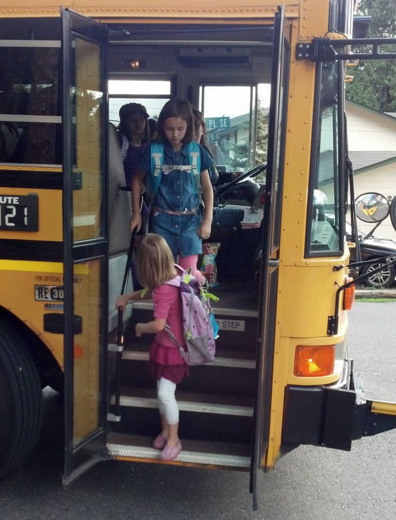 Off the bus with Sage at home :-)
