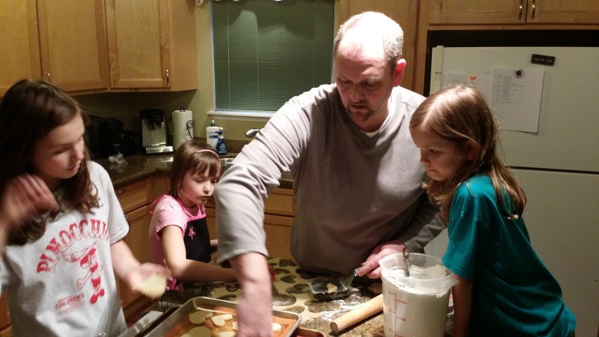 We made sugar cookies as a family. (So glad Tom was able to help this year!)