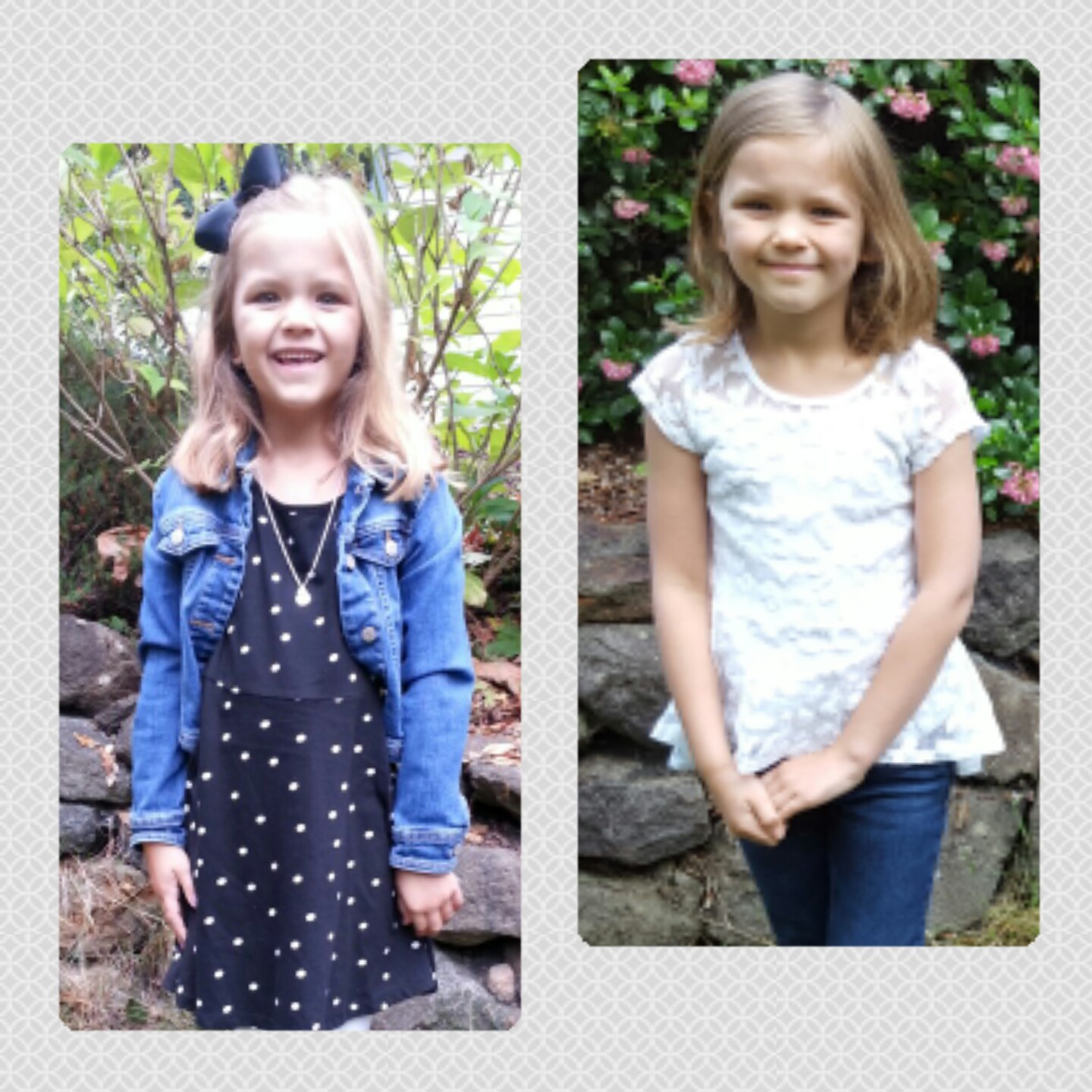 Ashley - first and last day of first grade