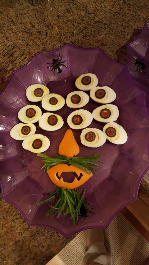 Tom's deviled egg eyes