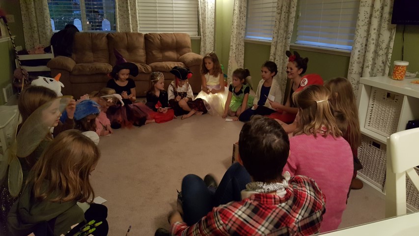 Sharing about our costumes for the costume contest