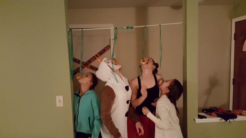 Hanging doughnuts