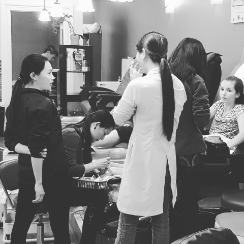 Using some birthday money to get a pedicure